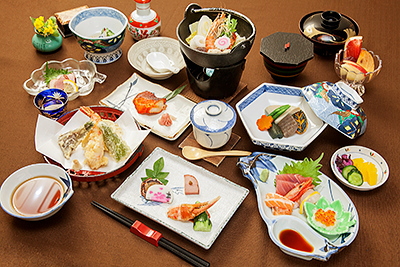 近江屋旅館の料理(夕食)